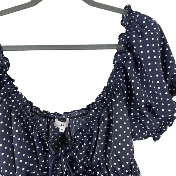 LPA Cecilia Top in Navy Dot XL NWT - Picture 10 of 13